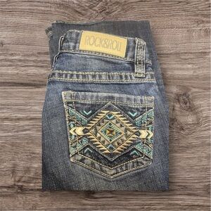Rock & Roll Cowgirl Kids Jeans with Embroidered Pocket